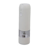 Electric Pepper Grinder Adjustable Coarseness Portable Pepper Mill for Pepper Salt Cayenne Cloves Vanilla White