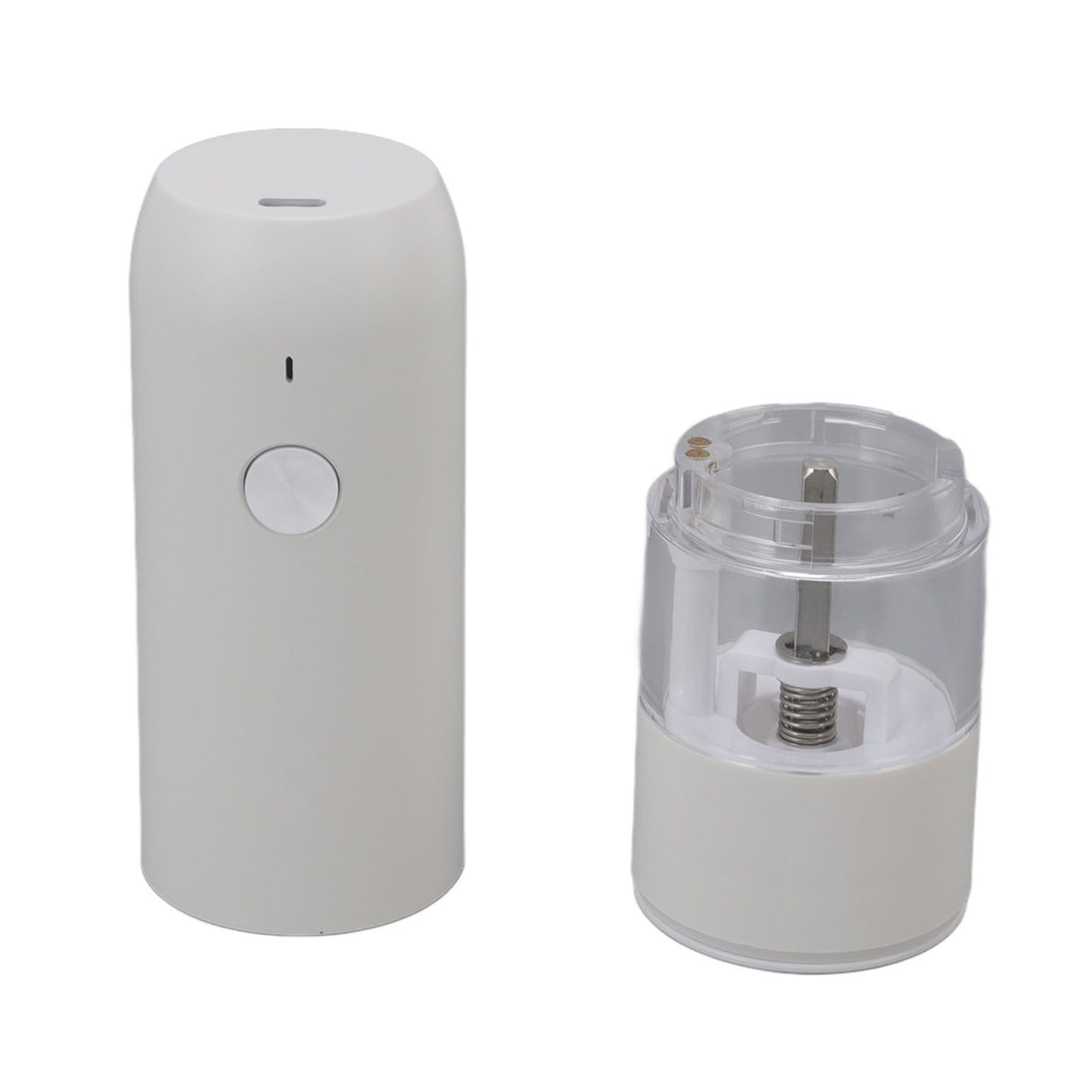 Electric Pepper Grinder Adjustable Coarseness Portable Pepper Mill for Pepper Salt Cayenne Cloves Vanilla White