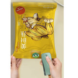 Mini Bag Sealer 2 in 1 Heat Sealer and Cutter Bottom Magnetic Handheld Plastic Bag Resealer Machine for Home Gray Green Polymer Battery Powered - Top-Down View