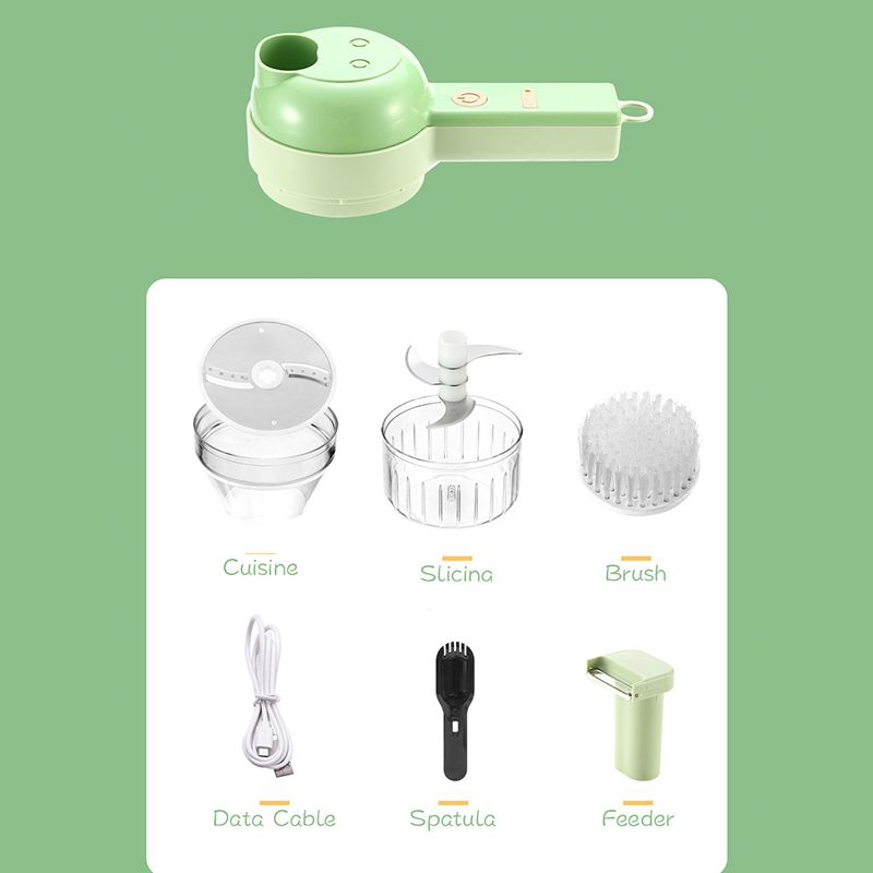 Garlic Chopper Electric Wireless Soft Handle Handheld Food Chopper for Home Kitchen Type1