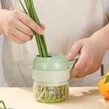 Garlic Chopper Electric Wireless Soft Handle Handheld Food Chopper for Home Kitchen Type1 - Close-Up Angle