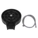 High Pressure Sink Glass Rinser Bar Automatic Cup Washer Kit with ABS Base 80cm Hose Black