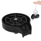 High Pressure Sink Glass Rinser Bar Automatic Cup Washer Kit with ABS Base 80cm Hose Black