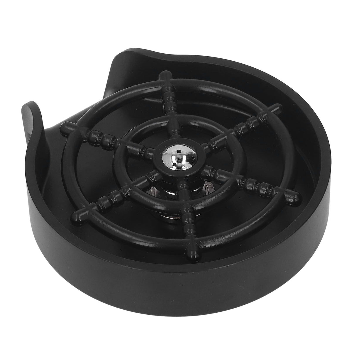 High Pressure Sink Glass Rinser Bar Automatic Cup Washer Kit with ABS Base 80cm Hose Black