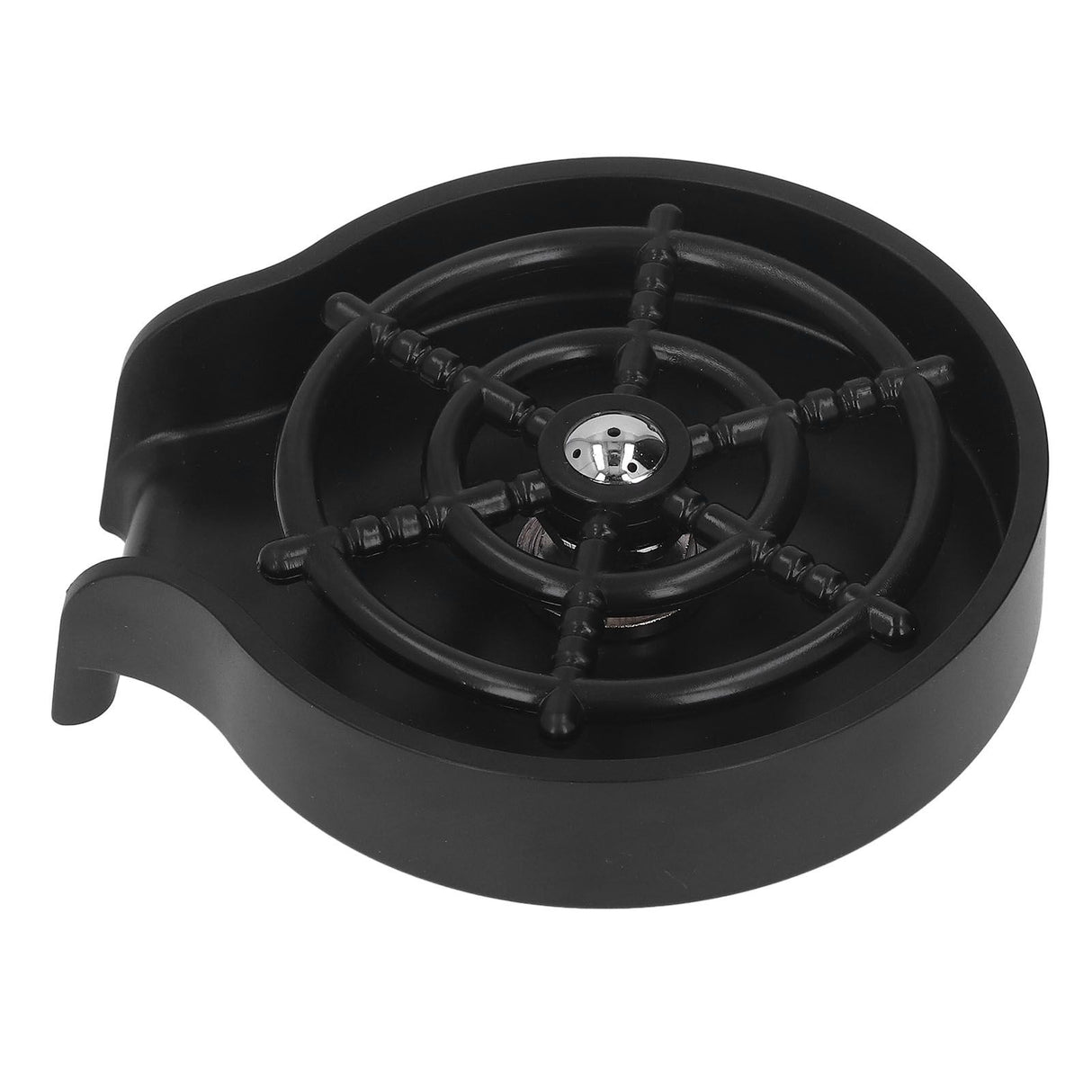 High Pressure Sink Glass Rinser Bar Automatic Cup Washer Kit with ABS Base 80cm Hose Black