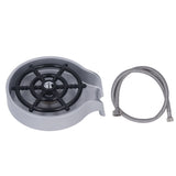 High Pressure Sink Glass Rinser Bar Automatic Cup Washer Kit with ABS Base 80cm Hose Silver - Top-Down View