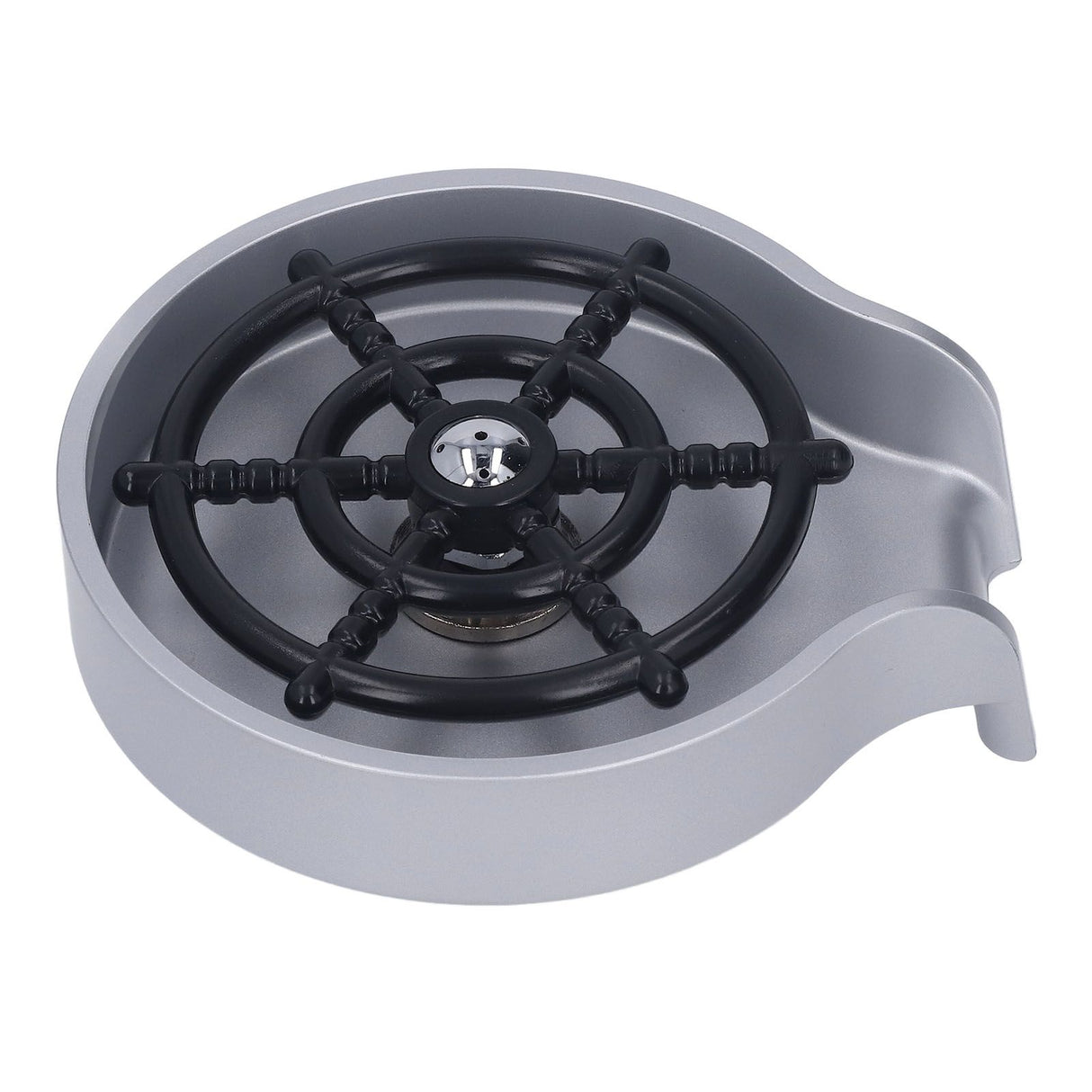 High Pressure Sink Glass Rinser Bar Automatic Cup Washer Kit with ABS Base 80cm Hose Silver