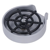 High Pressure Sink Glass Rinser Bar Automatic Cup Washer Kit with ABS Base 80cm Hose Silver - Close-Up Angle