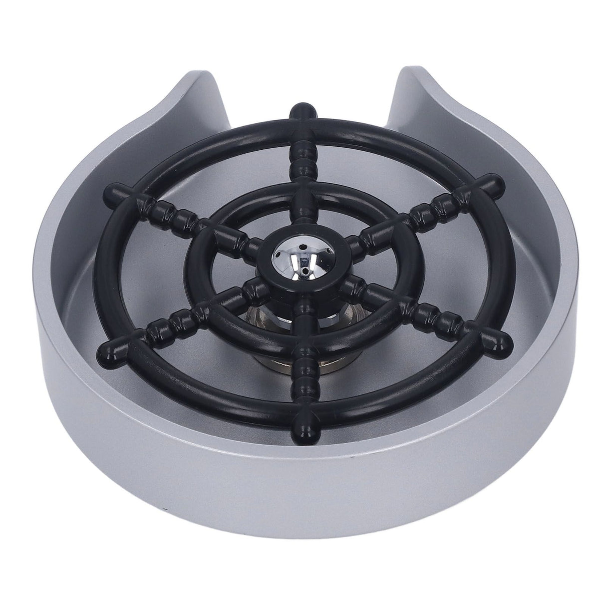 High Pressure Sink Glass Rinser Bar Automatic Cup Washer Kit with ABS Base 80cm Hose Silver
