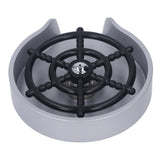 High Pressure Sink Glass Rinser Bar Automatic Cup Washer Kit with ABS Base 80cm Hose Silver