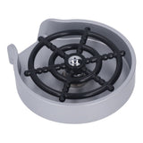 High Pressure Sink Glass Rinser Bar Automatic Cup Washer Kit with ABS Base 80cm Hose Silver