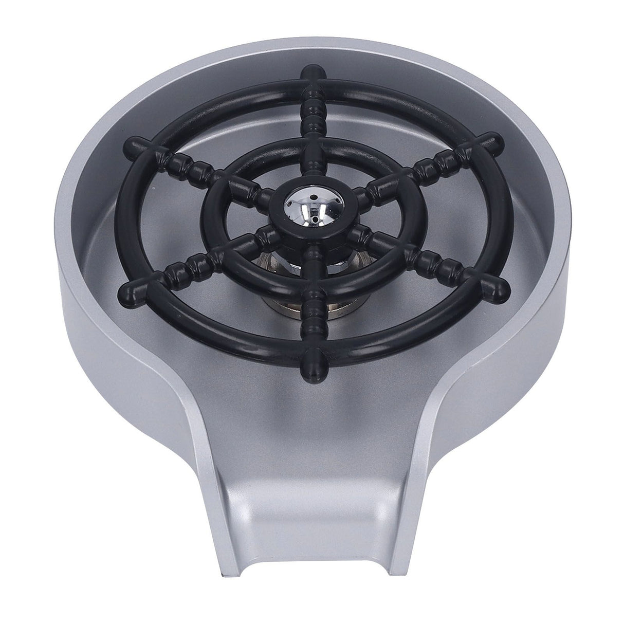 High Pressure Sink Glass Rinser Bar Automatic Cup Washer Kit with ABS Base 80cm Hose Silver