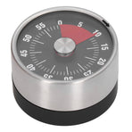 Magnetic Timer Magnet Design Stainless Steel 70db Alert High Accuracy Visual Timer for Kitchen Cooking Management Black