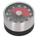 Magnetic Timer Magnet Design Stainless Steel 70db Alert High Accuracy Visual Timer for Kitchen Cooking Management Black - Side View