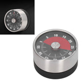 Magnetic Timer Magnet Design Stainless Steel 70db Alert High Accuracy Visual Timer for Kitchen Cooking Management Black - Extra Image