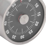 Magnetic Timer Magnet Design Stainless Steel 70db Alert High Accuracy Visual Timer for Kitchen Cooking Management Black - Extra Image