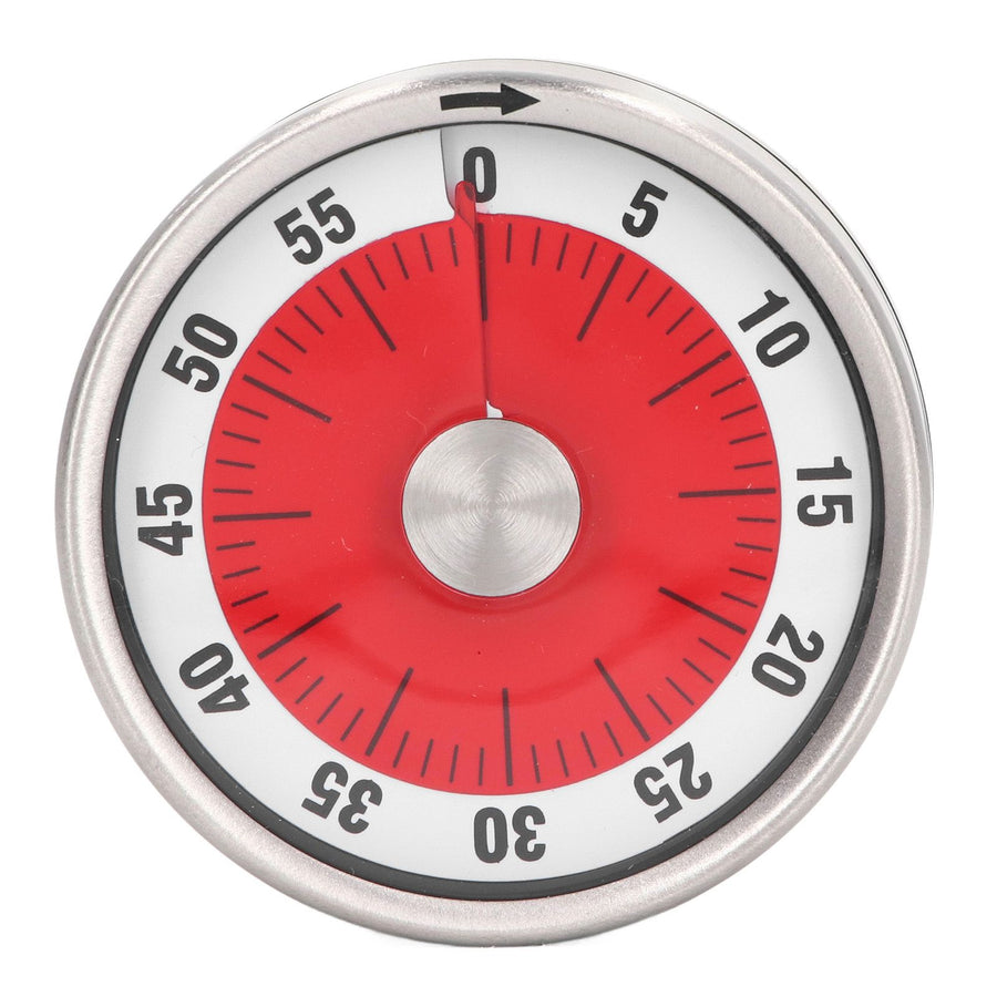 Magnetic Timer Magnet Design Stainless Steel 70db Alert High Accuracy Visual Timer for Kitchen Cooking Management White