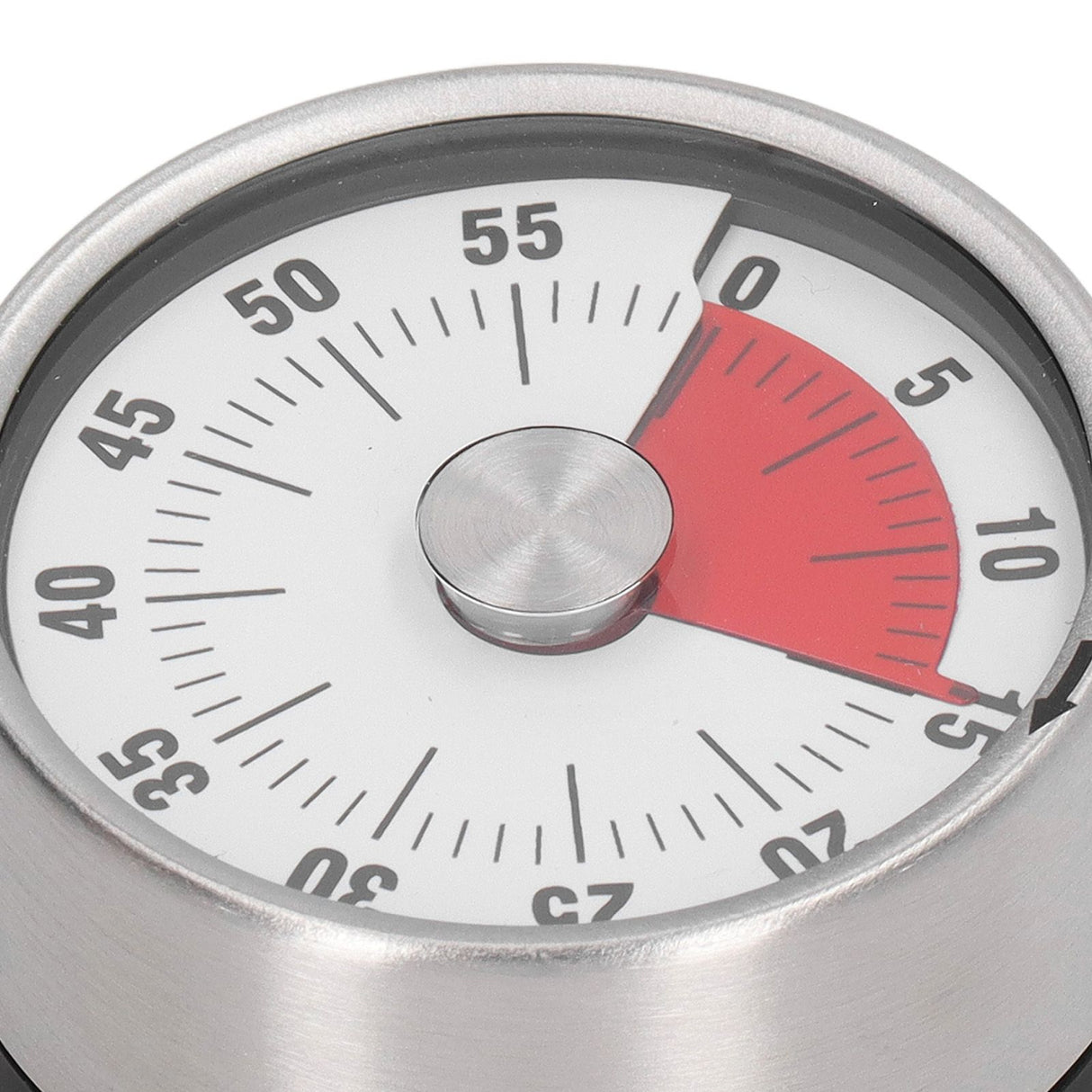 Magnetic Timer Magnet Design Stainless Steel 70db Alert High Accuracy Visual Timer for Kitchen Cooking Management White