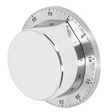 Kitchen Mechanical Timer 304 Stainless Steel Magnetic Suction Chef Cooking Timer Clock White - 45-Degree Angle