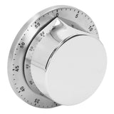 Kitchen Mechanical Timer 304 Stainless Steel Magnetic Suction Chef Cooking Timer Clock White - Rear View