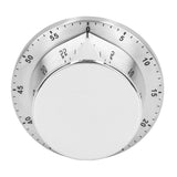 Kitchen Mechanical Timer 304 Stainless Steel Magnetic Suction Chef Cooking Timer Clock White - Close-Up Angle