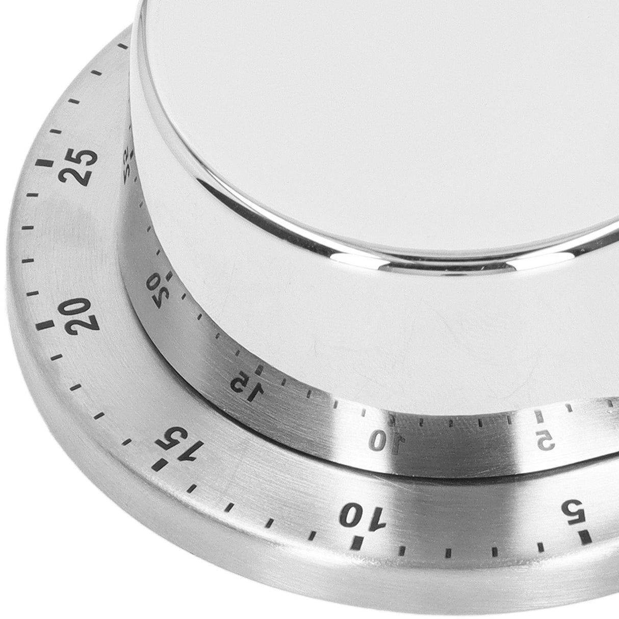 Kitchen Mechanical Timer 304 Stainless Steel Magnetic Suction Chef Cooking Timer Clock White