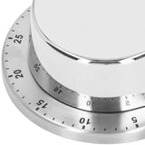 Kitchen Mechanical Timer 304 Stainless Steel Magnetic Suction Chef Cooking Timer Clock White