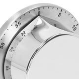 Kitchen Mechanical Timer 304 Stainless Steel Magnetic Suction Chef Cooking Timer Clock White - Extra Image