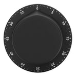 Kitchen Mechanical Timer 304 Stainless Steel Magnetic Suction Chef Cooking Timer Clock Black