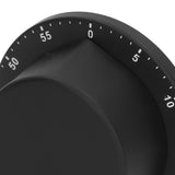 Kitchen Mechanical Timer 304 Stainless Steel Magnetic Suction Chef Cooking Timer Clock Black