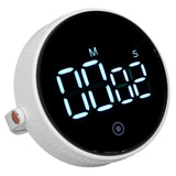 Electronic Timer with Stand Digital Display Magnetic Time Manager Timer for Office Kitchen White - 45-Degree Angle