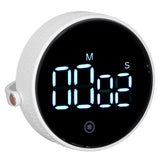 Electronic Timer with Stand Digital Display Magnetic Time Manager Timer for Office Kitchen White