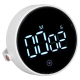 Electronic Timer with Stand Digital Display Magnetic Time Manager Timer for Office Kitchen White