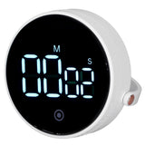 Electronic Timer with Stand Digital Display Magnetic Time Manager Timer for Office Kitchen White