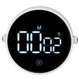 Electronic Timer with Stand Digital Display Magnetic Time Manager Timer for Office Kitchen White
