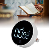 Electronic Timer with Stand Digital Display Magnetic Time Manager Timer for Office Kitchen White