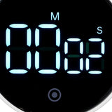 Electronic Timer with Stand Digital Display Magnetic Time Manager Timer for Office Kitchen White