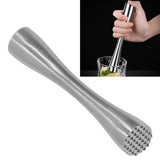Stainless Steel Cocktail Muddler Food Grade Ergonomic One Piece Forging Drink Muddler for Kitchen Bar Long Handle