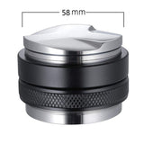 Coffee Leveler Stainless Steel Dual Head Dual Purpose Coffee Distributor for Home Cafe 58mm/2.3in - 45-Degree Angle