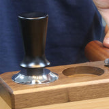 Elastic Coffee Tamper Stainless Steel Constant Pressure Spring Coffee Tamper 2nd Generation Black 51mm/2.0in - Top-Down View