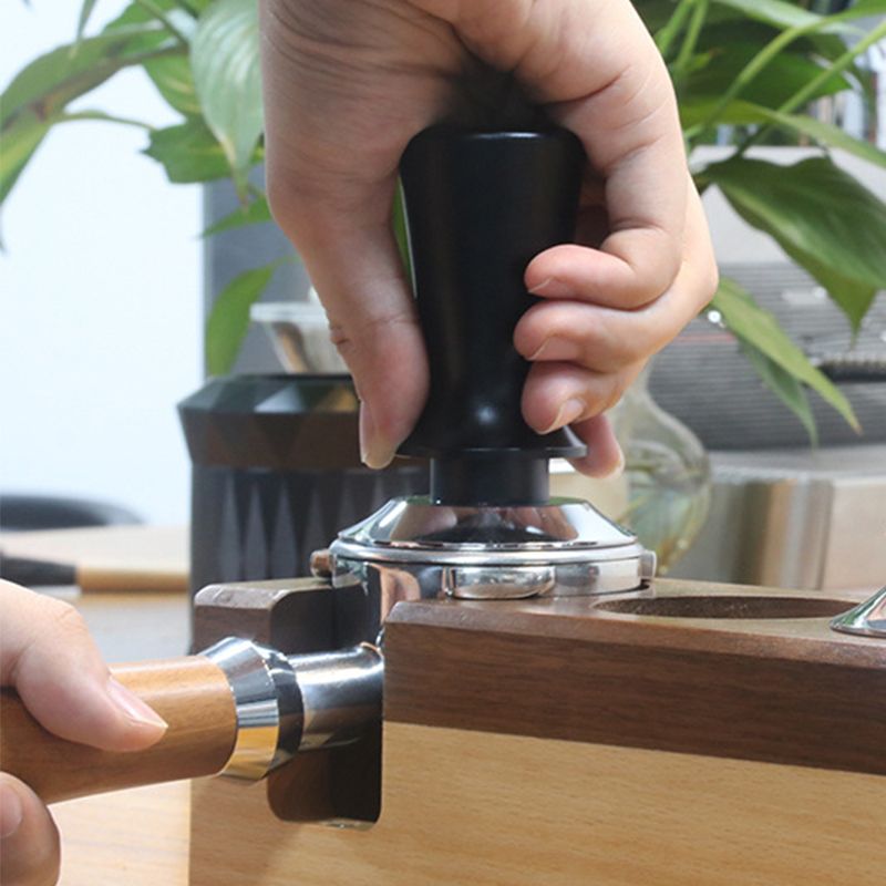Elastic Coffee Tamper Stainless Steel Constant Pressure Spring Coffee Tamper 2nd Generation Black 51mm/2.0in