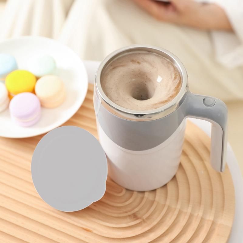 Stirring Cup 380ml 7000RPM Stainless Steel Inner Tank PP Shell Mixing Coffee Mug for Drinking Battery Powered Grey