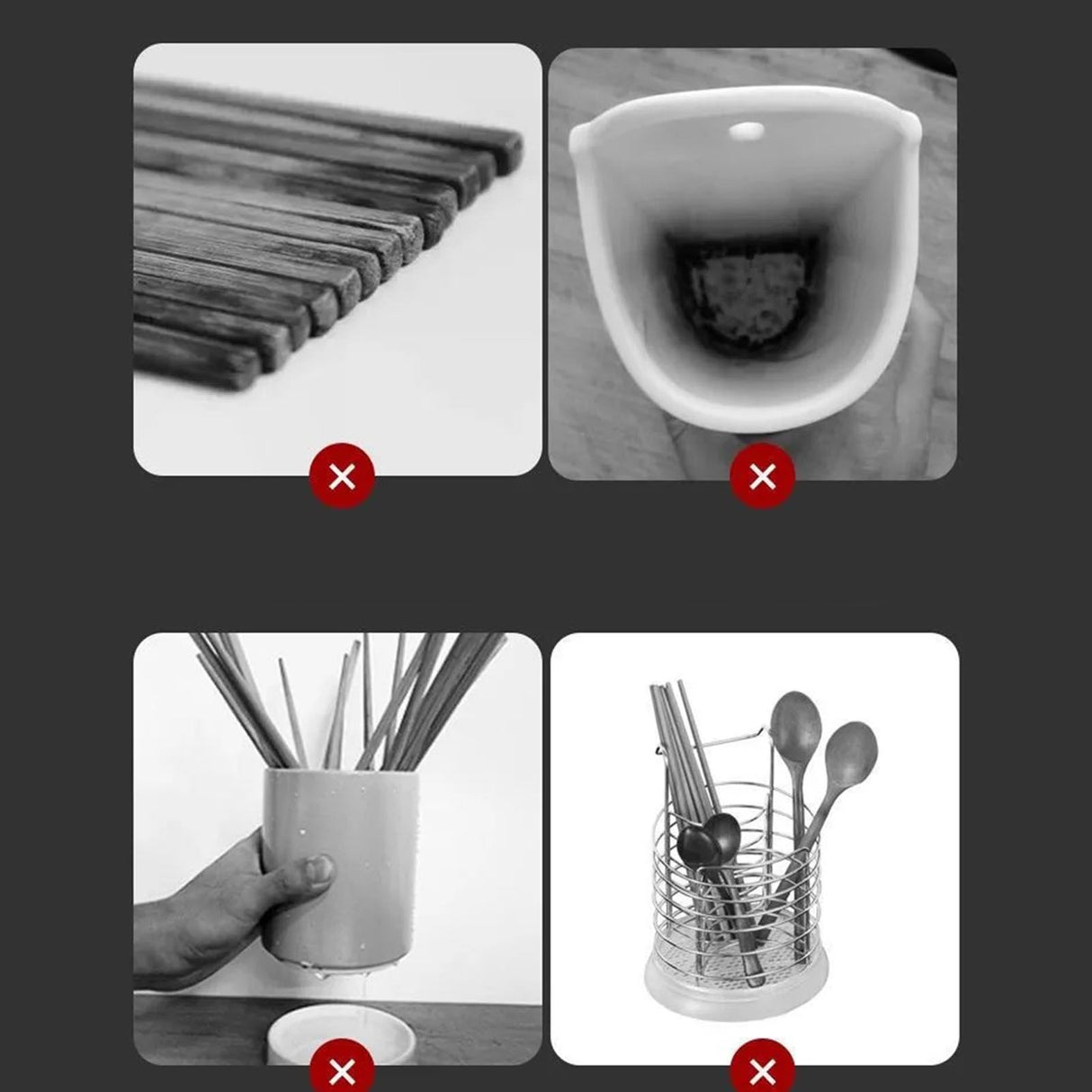Wall Mounted Chopsticks Cage Home Multifunctional Dustproof Draining Cage Punch Free Tableware Storage Box Basic Blue