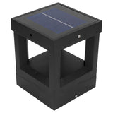 Solar Pillar Lamp Waterproof Die-Casting Aluminum Lawn Light for Garden Courtyard Pathway - Side View