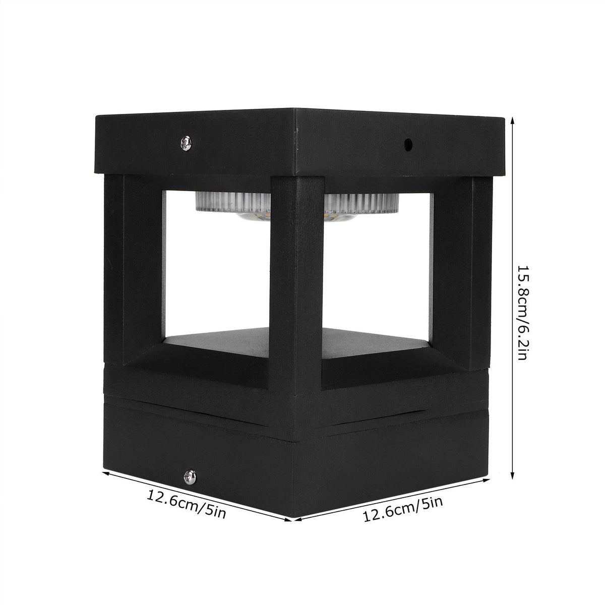 Solar Pillar Lamp Waterproof Die-Casting Aluminum Lawn Light for Garden Courtyard Pathway