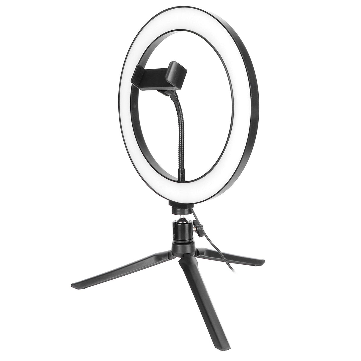 LED Ring Light 10 Levels Dimming Desktop Fill Lamp with 3 Color Temperature for Live Broadcast