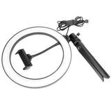 LED Ring Light 10 Levels Dimming Desktop Fill Lamp with 3 Color Temperature for Live Broadcast - 45-Degree Angle