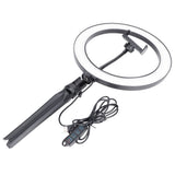 LED Ring Light 10 Levels Dimming Desktop Fill Lamp with 3 Color Temperature for Live Broadcast - Low Angle