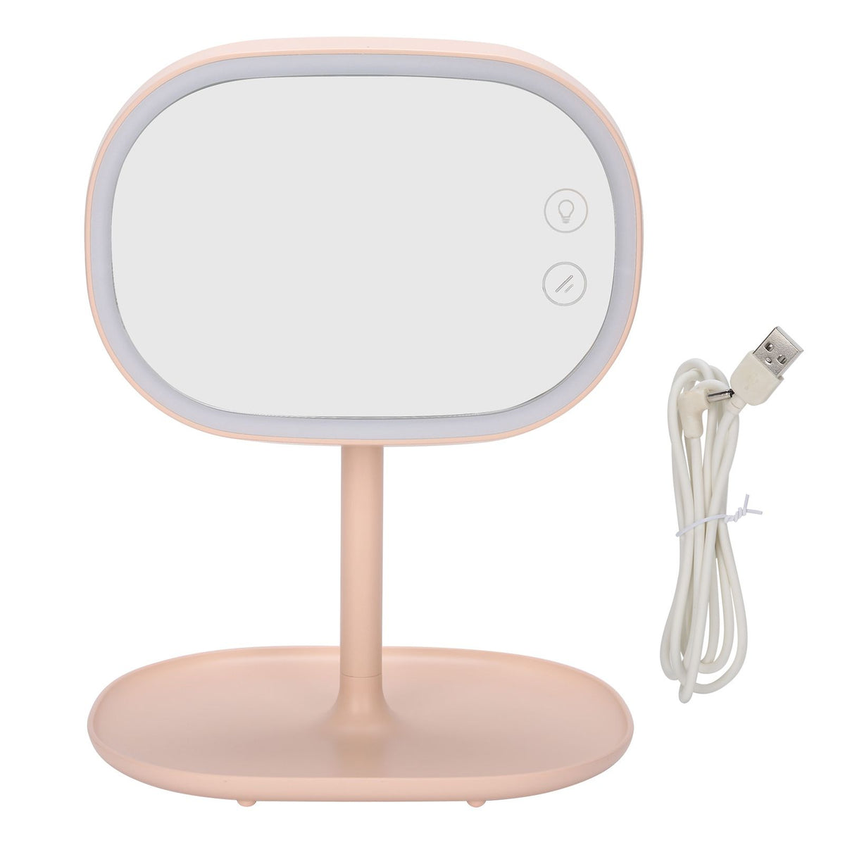 Make-Up Mirror Lamp Portable USB Charging LED Desktop Table Light for Bedroom Dormitory
