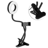 USB Fill Light LED Ring Light 10 Gears Dimming with Clip for Live Photography Reading Embroidery - Close-Up Angle